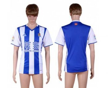 Real Sociedad Blank Home Soccer Club Jersey