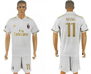 AC Milan #11 Niang Away Soccer Club Jersey