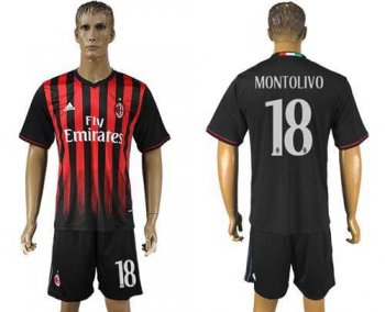 AC Milan #18 Montolivo Home Soccer Club Jersey