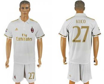 AC Milan #27 Kuco Away Soccer Club Jersey