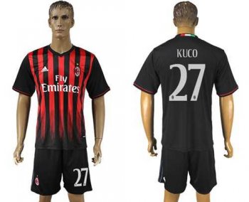 AC Milan #27 Kuco Home Soccer Club Jersey