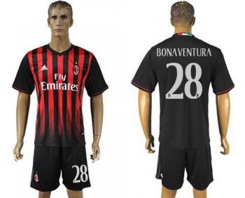 AC Milan #28 Bonaventura Home Soccer Club Jersey