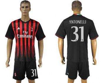 AC Milan #31 Antonelli Home Soccer Club Jersey