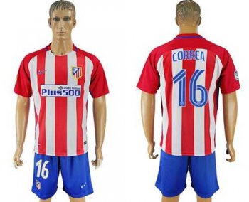 Atletico Madrid #16 Correa Home Soccer Club Jersey