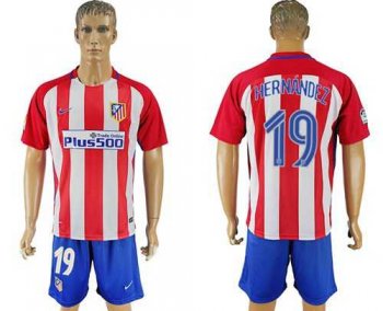 Atletico Madrid #19 Hernandez Home Soccer Club Jersey