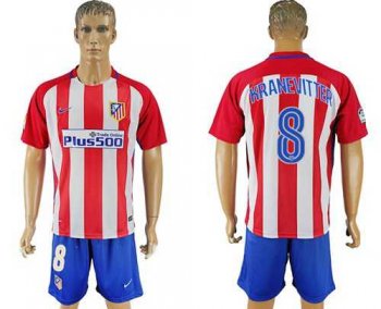 Atletico Madrid #8 Kranevitter Home Soccer Club Jersey