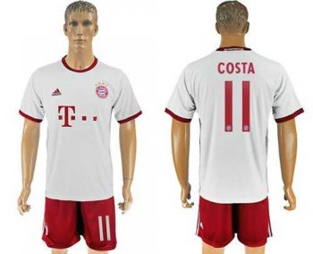 Bayern Munchen #11 Costa White Soccer Club Jersey