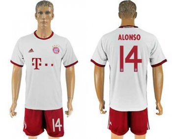 Bayern Munchen #14 Alonso White Soccer Club Jersey