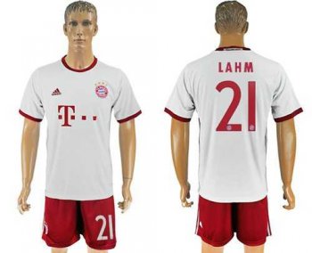 Bayern Munchen #21 Lahm White Soccer Club Jersey