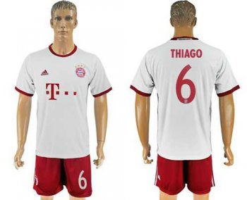 Bayern Munchen #6 Thiago White Soccer Club Jersey