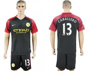 Manchester City #13 Caballero Away Soccer Club Jersey