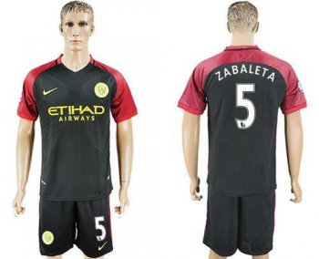 Manchester City #5 Zabaleta Away Soccer Club Jersey