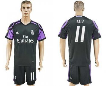 Real Madrid #11 Bale Sec Away Soccer Club Jersey