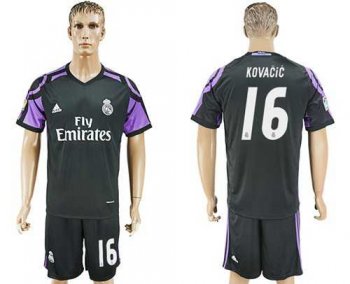 Real Madrid #16 Kovacic Sec Away Soccer Club Jersey