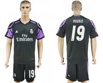 Real Madrid #19 Modric Sec Away Soccer Club Jersey