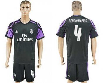 Real Madrid #4 Sergio Ramos Sec Away Soccer Club Jersey