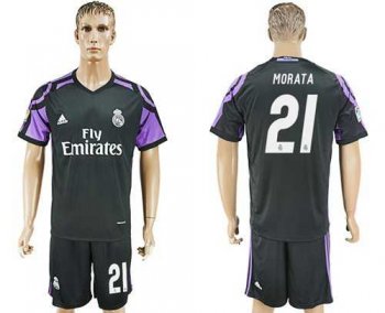 Real Madrid #21 Morata Sec Away Soccer Club Jersey