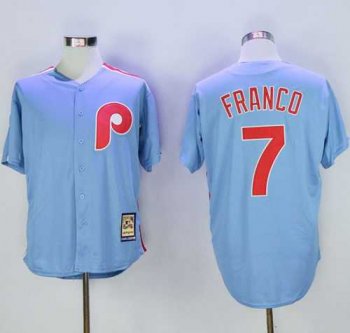 Philadelphia Phillies #7 Maikel Franco Light Blue Cooperstown Stitched Baseball Jersey