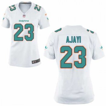 Women's Nike Dolphins #23 Jay Ajayi White Stitched NFL Elite Jersey