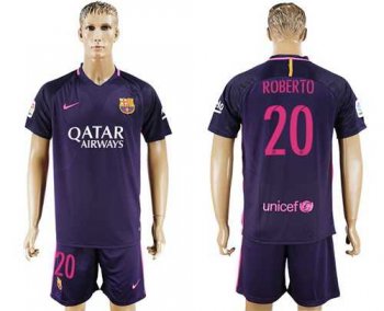 Barcelona #20 Roberto Away Soccer Club Jersey