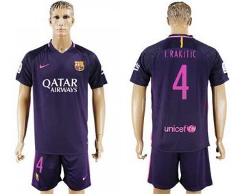 Barcelona #4 I.Rakitic Away Soccer Club Jersey