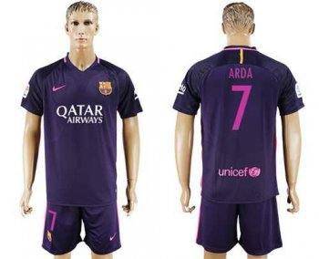 Barcelona #7 Arda Away Soccer Club Jersey