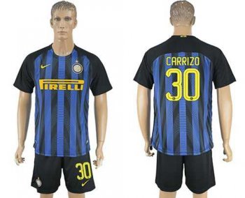 Inter Milan #30 Carrizo Home Soccer Club Jersey