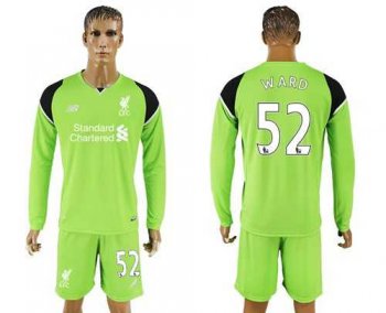 Liverpool #52 Ward Green Goalkeeper Long Sleeves Soccer Club Jersey