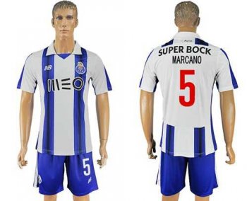 Oporto #5 Marcano Home Soccer Club Jersey