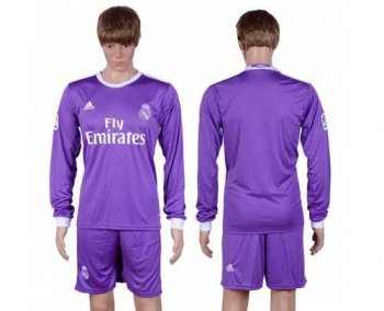 Real Madrid Blank Away Long Sleeves Soccer Club Jersey