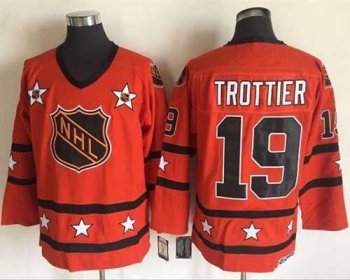 Pittsburgh Penguins #19 Bryan Trottier Orange All Star CCM Throwback Stitched NHL Jersey