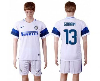 Inter Milan #13 Guarin White Away Soccer Club Jersey