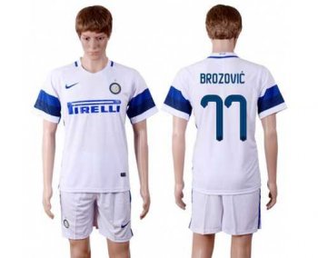 Inter Milan #77 Brozovic White Away Soccer Club Jersey