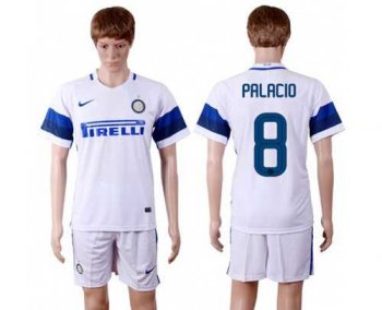 Inter Milan #8 Palacio White Away Soccer Club Jersey