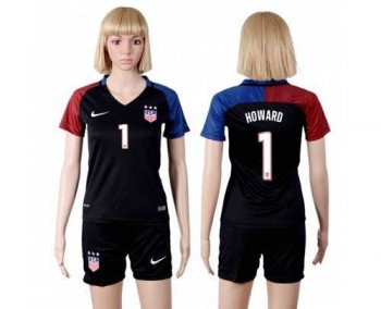 Women's USA #1 Howard Away Soccer Country Jersey