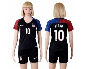 Women's USA #10 LLOYD Away Soccer Country Jersey