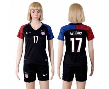 Women's USA #17 Altidore Away Soccer Country Jersey