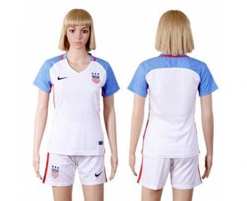 Women's USA Blank Home Soccer Country Jersey