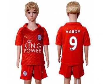 Leicester City #9 Vardy Away Kid Soccer Club Jersey