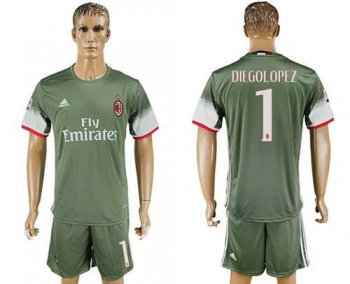 AC Milan #1 Diegolopez Sec Away Soccer Club Jersey