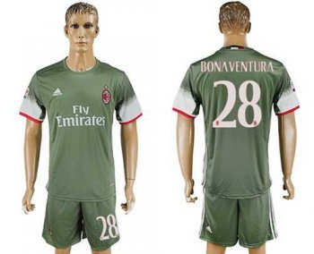 AC Milan #28 Bonaventura Sec Away Soccer Club Jersey