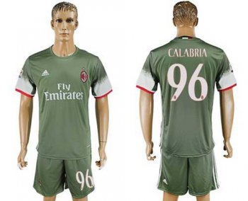 AC Milan #96 Calabria Sec Away Soccer Club Jersey