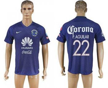 America #22 P.Aguilar Blue Soccer Club Jersey