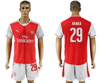 Arsenal #29 Xhaka Champions League Home Soccer Club Jersey