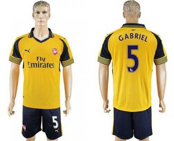 Arsenal #5 Gabriel Away Soccer Club Jersey