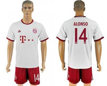 Bayern Munchen #14 Alonso Sec Away Soccer Club Jersey