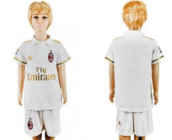 AC Milan Blank Away Kid Soccer Club Jersey