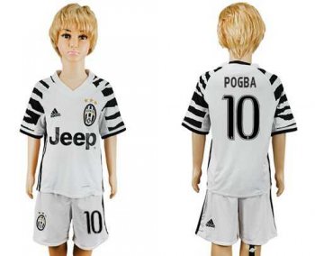 Juventus #10 Pogba Sec Away Kid Soccer Club Jersey