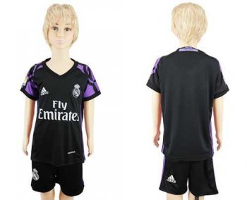 Real Madrid Blank Black Kid Soccer Club Jersey