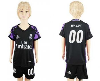 Real Madrid Personalized Black Kid Soccer Club Jersey